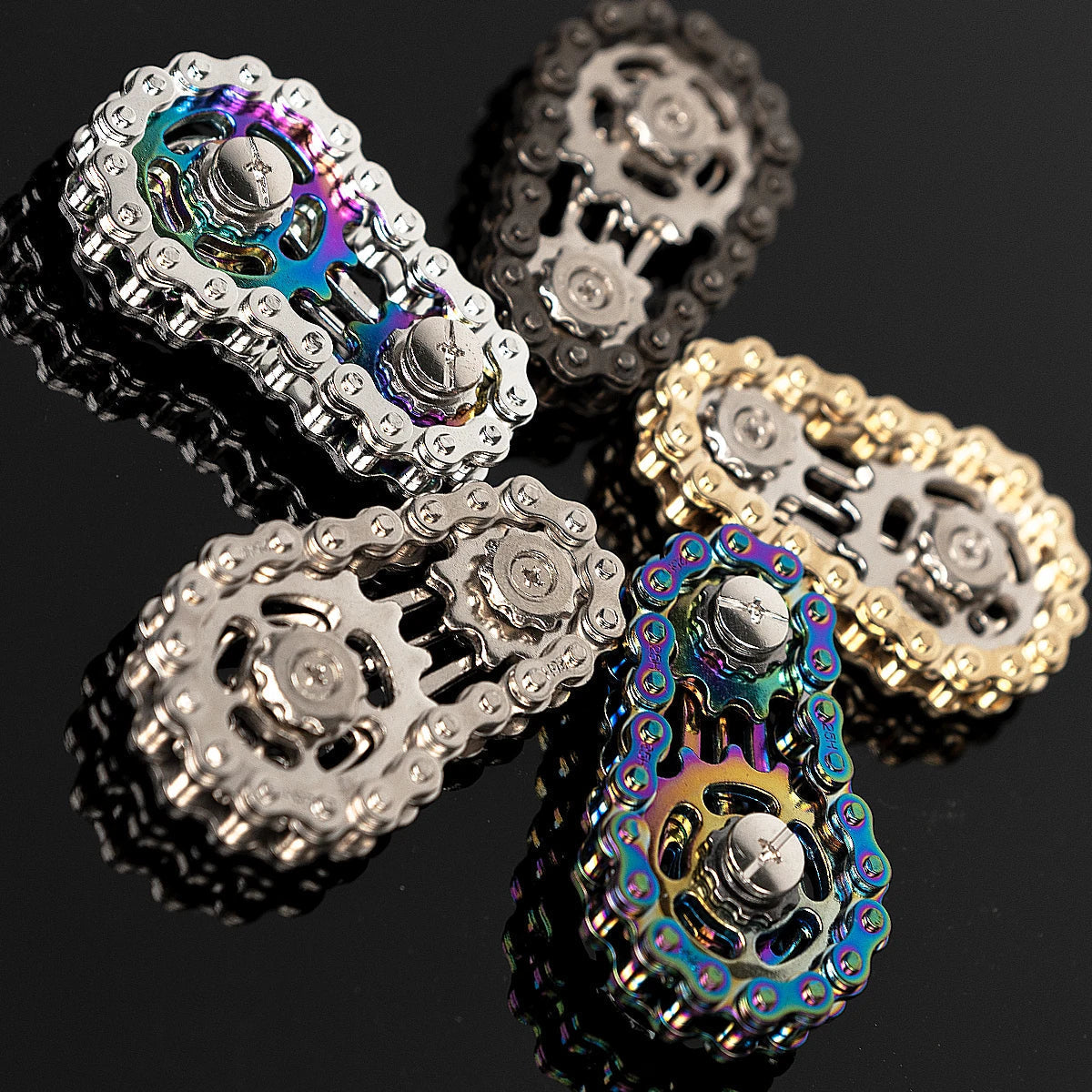Stainless Steel Bicycle Chain Fidget Spinner