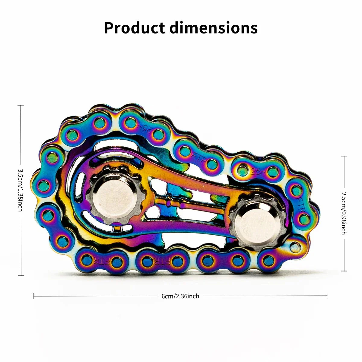 Stainless Steel Bicycle Chain Fidget Spinner
