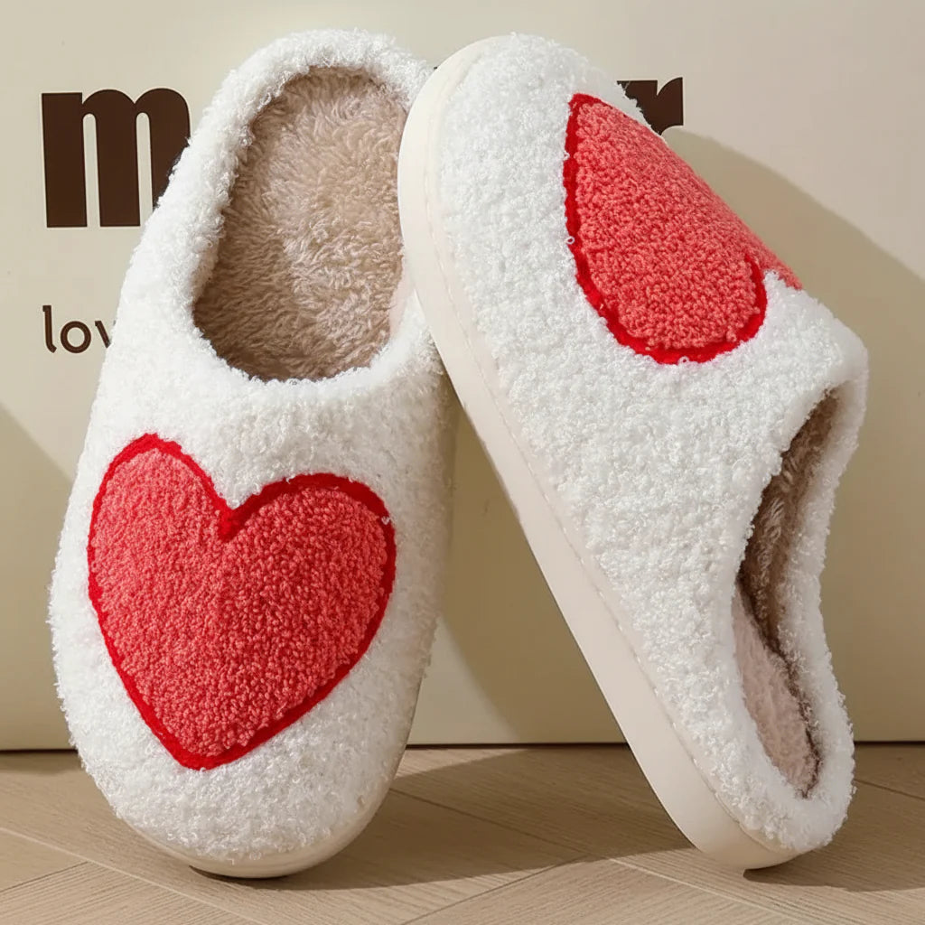 Cozy Heart and Mushroom Slippers with Soft Cushioning