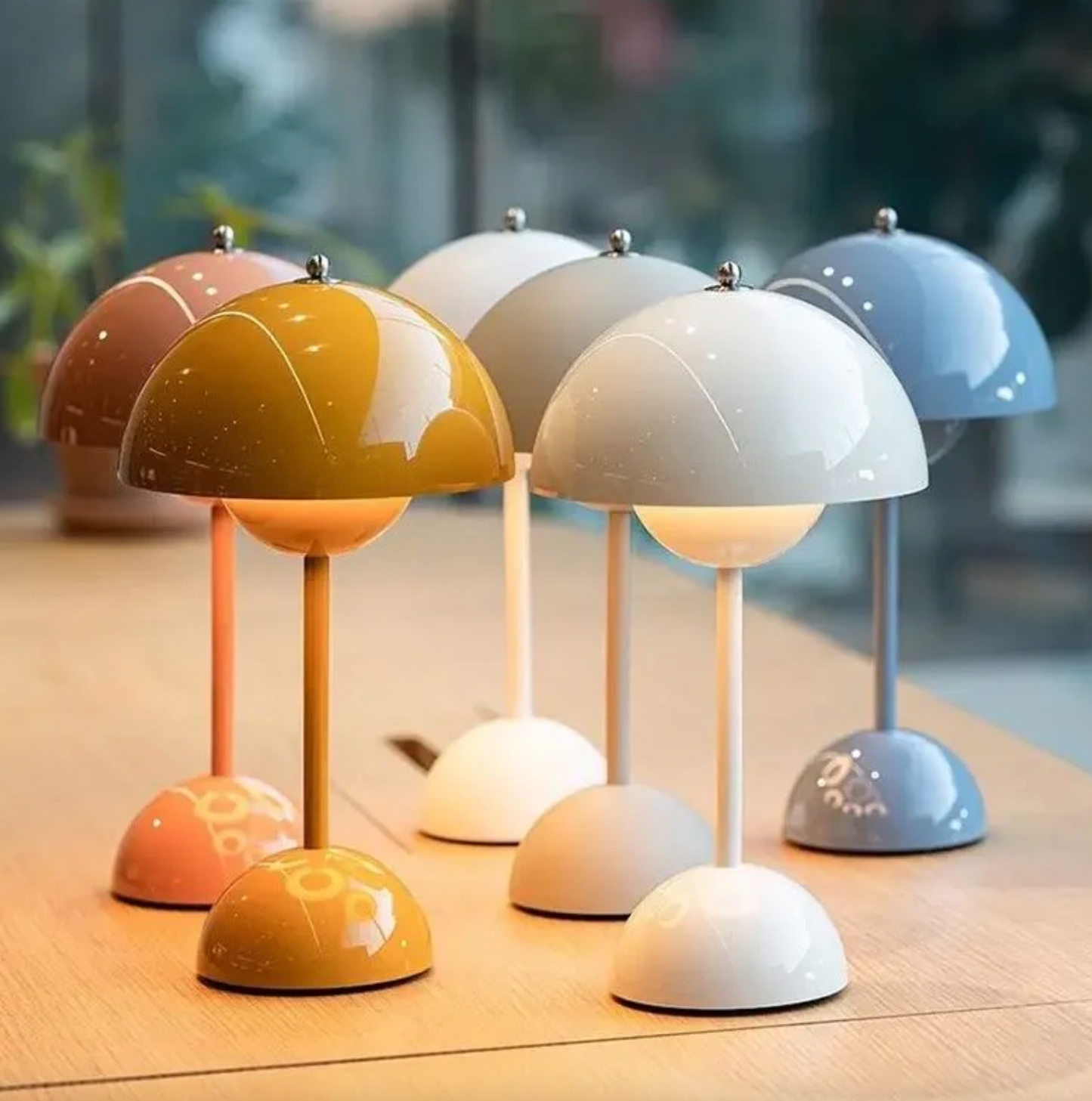 Dimmable Induction Table Lamp with Opal Glass Shade