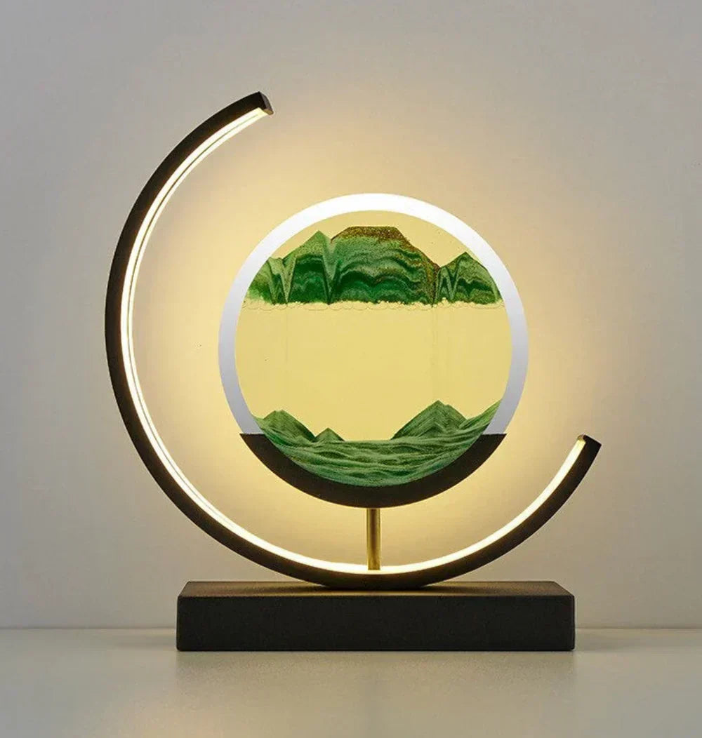 Elegant Sand Landscape Table Lamp 12 Inch LED