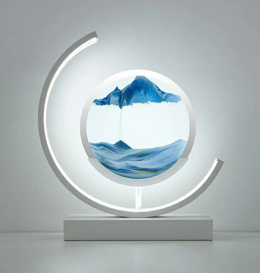 Elegant Sand Landscape Table Lamp 12 Inch LED