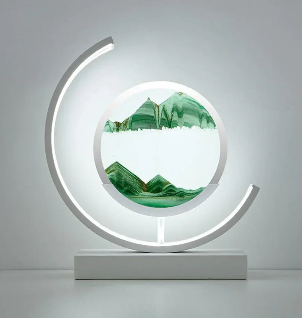 Elegant Sand Landscape Table Lamp 12 Inch LED