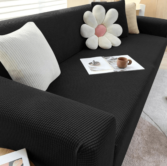 Non-Slip Ribbed Jacquard Sofa Protector Cover