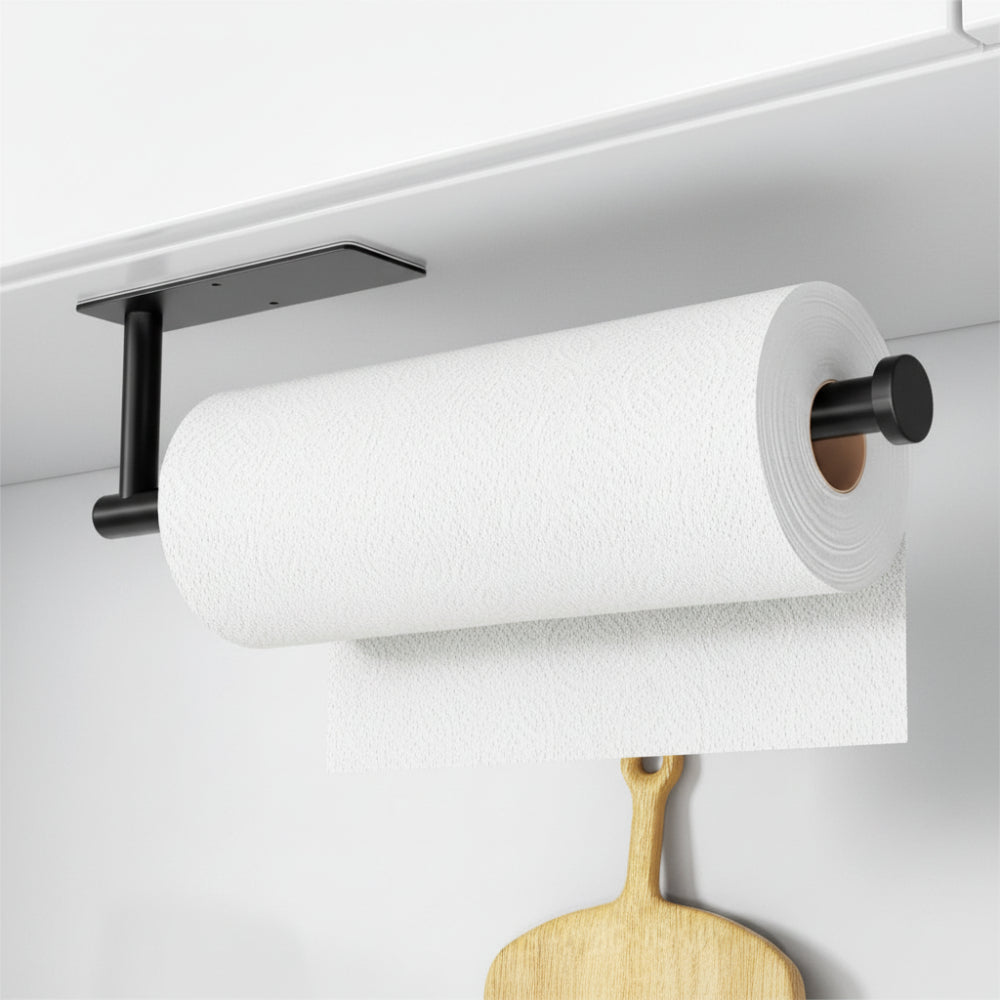 Wall Mounted Paper Towel Holder in Matte Black Stainless Steel