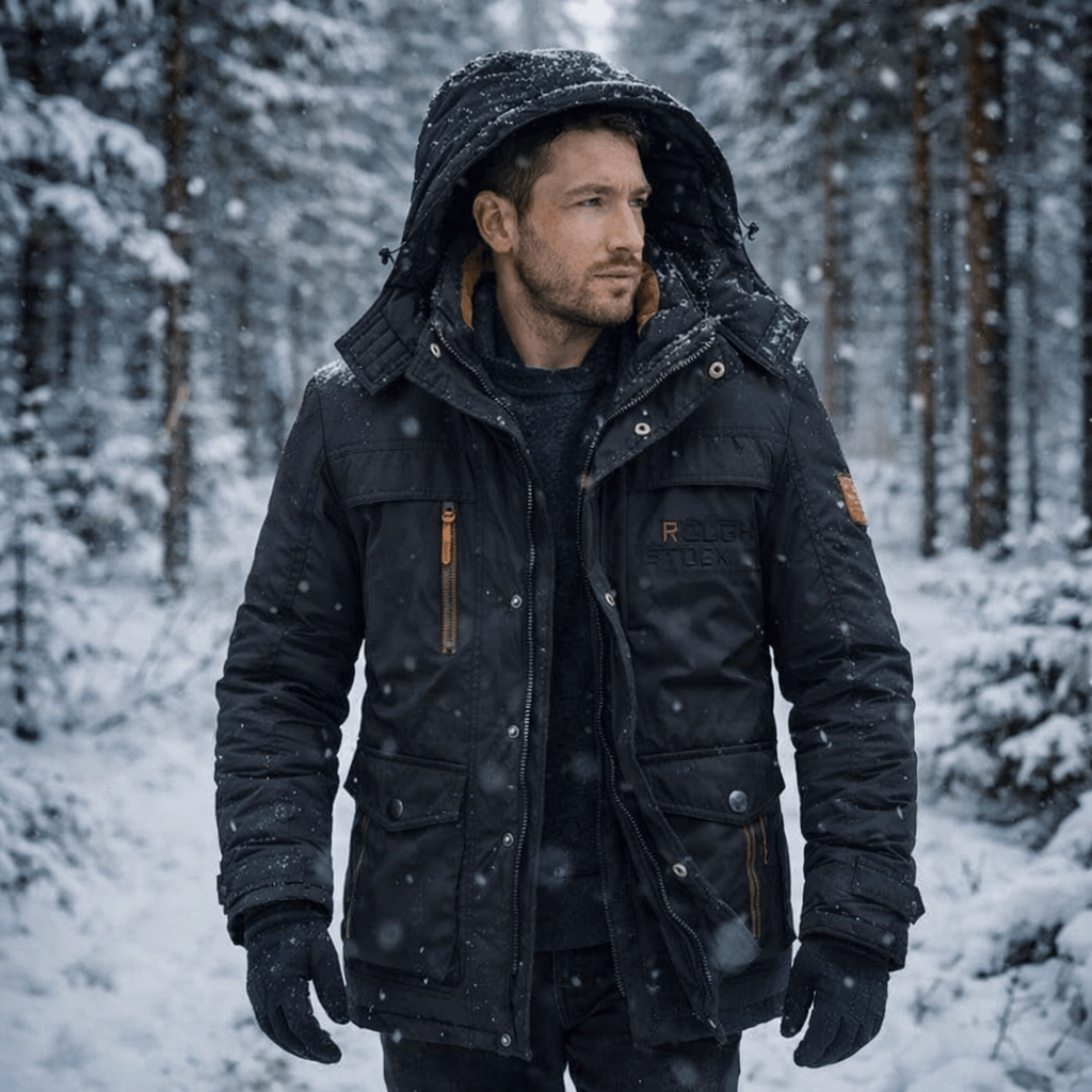 Quilted Fleece-Lined Parka Jacket for Cold Weather
