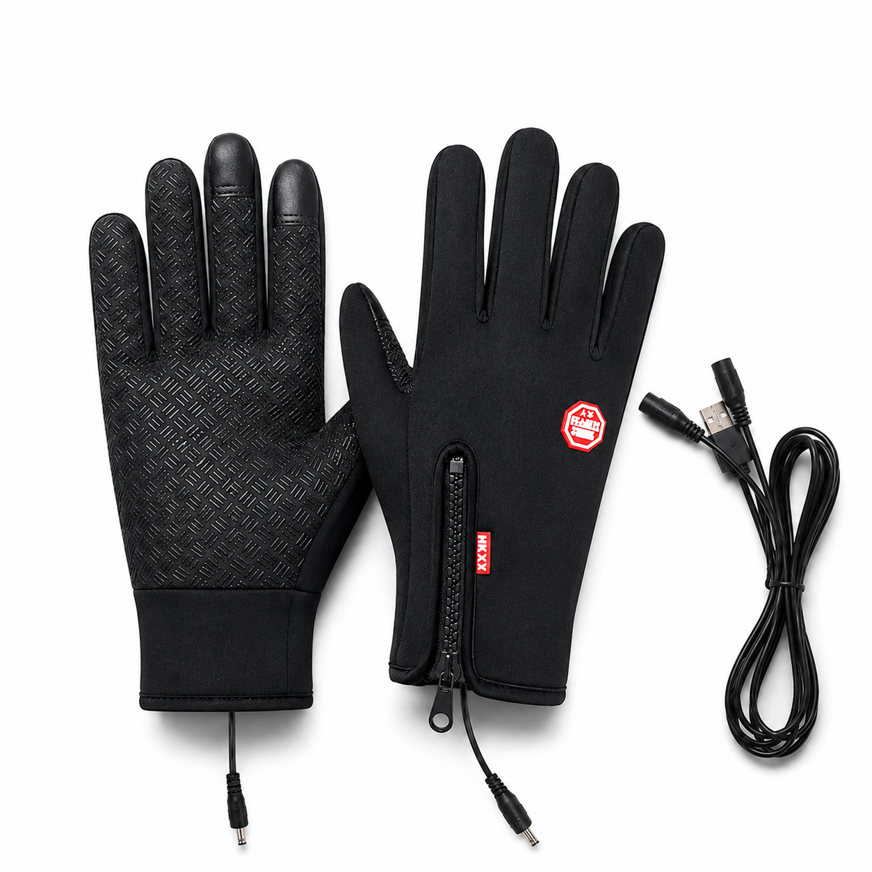 USB Heated Winter Gloves with Touchscreen and Waterproof Design