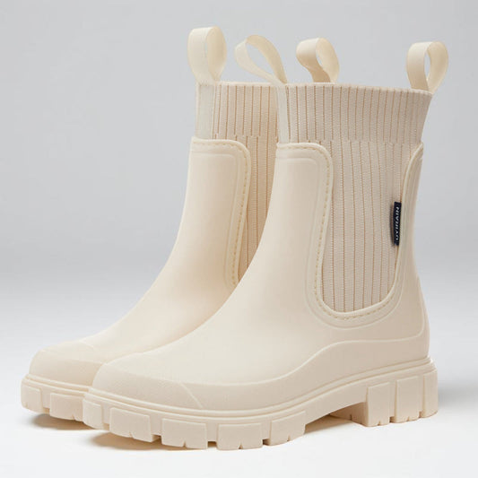 Women's Waterproof Ankle Chelsea Boots with Grip Sole