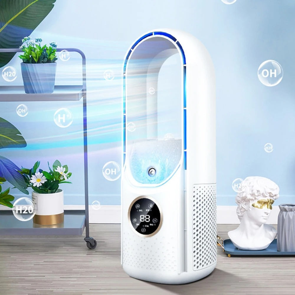 Silent Bladeless Portable Air Conditioner: Ergonomic Design for Home and Office Use