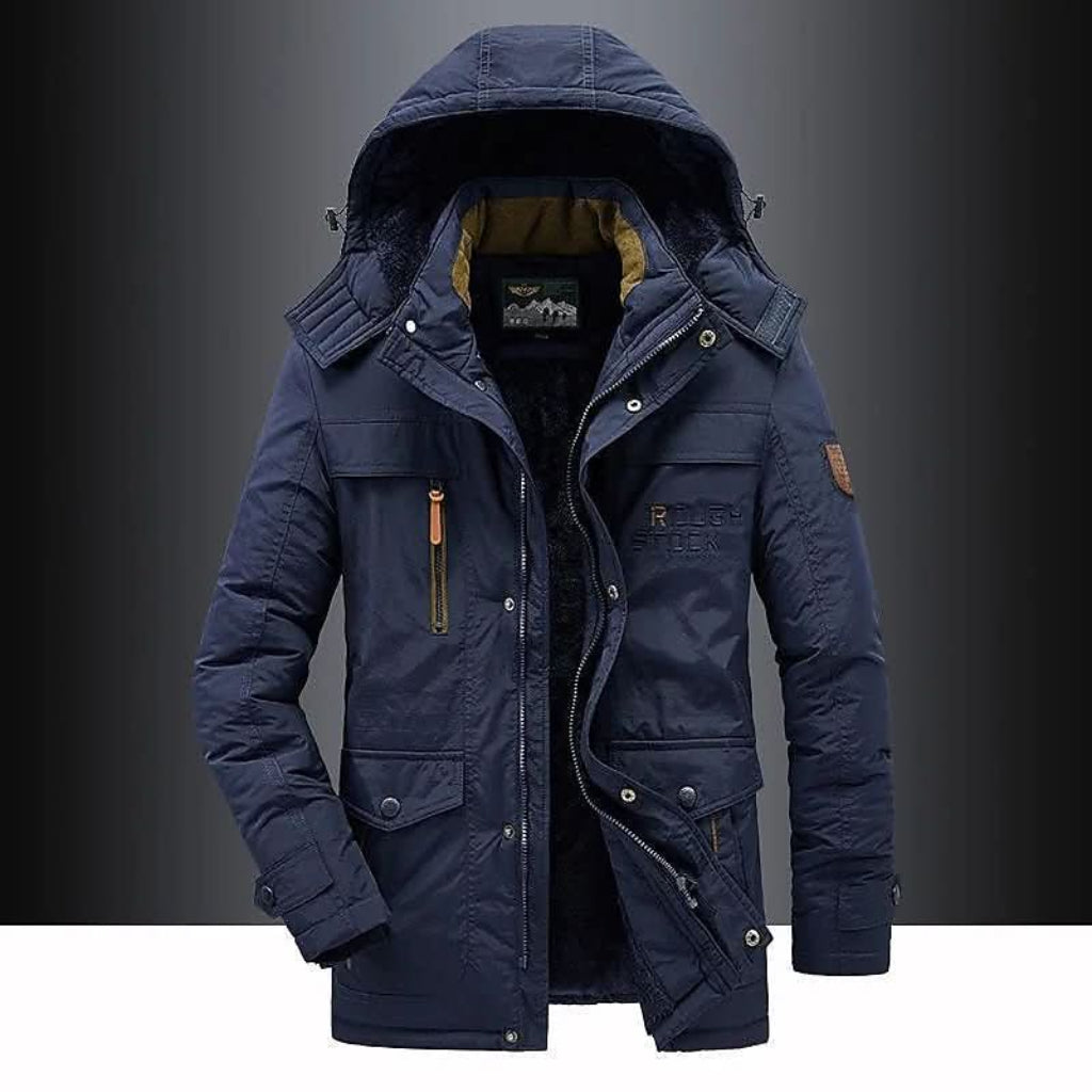 Quilted Fleece-Lined Parka Jacket for Cold Weather