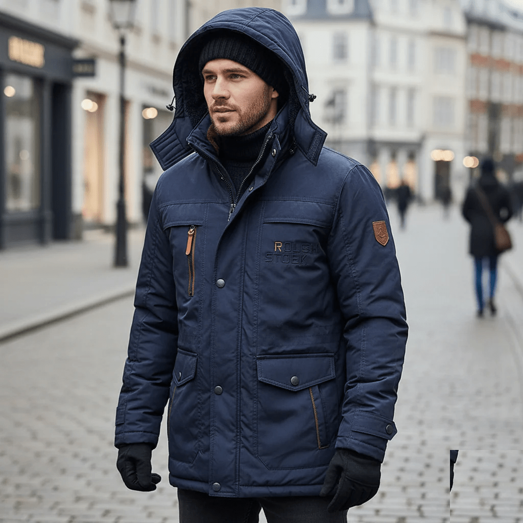 Quilted Fleece-Lined Parka Jacket for Cold Weather