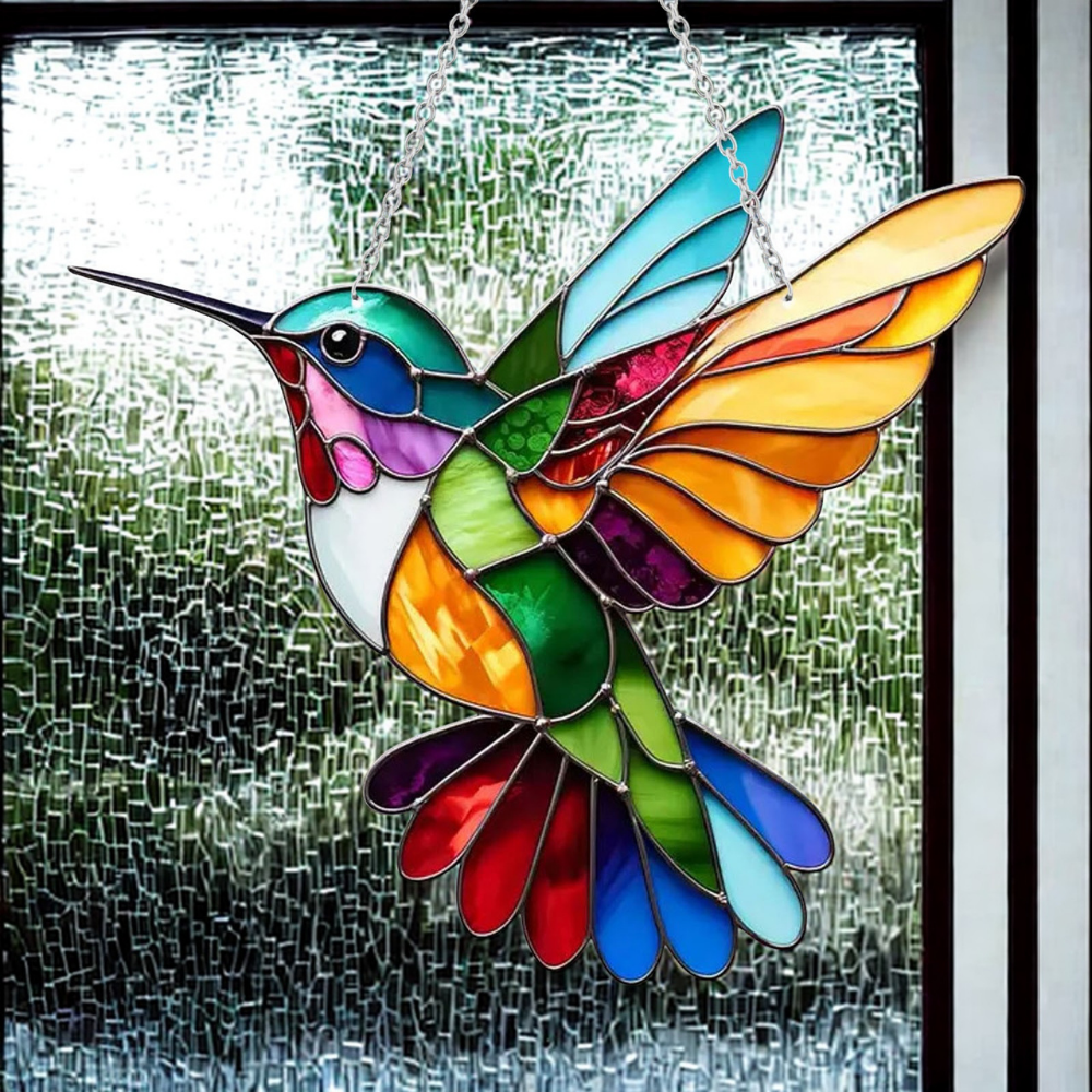 Bluebird Stained Glass Effect Acrylic Window Suncatcher