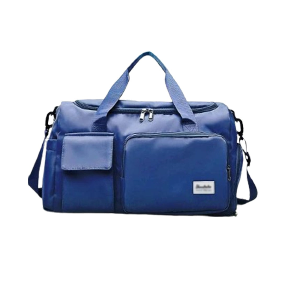 Multi-Pocket Waterproof Duffle Bag with Shoe Compartment