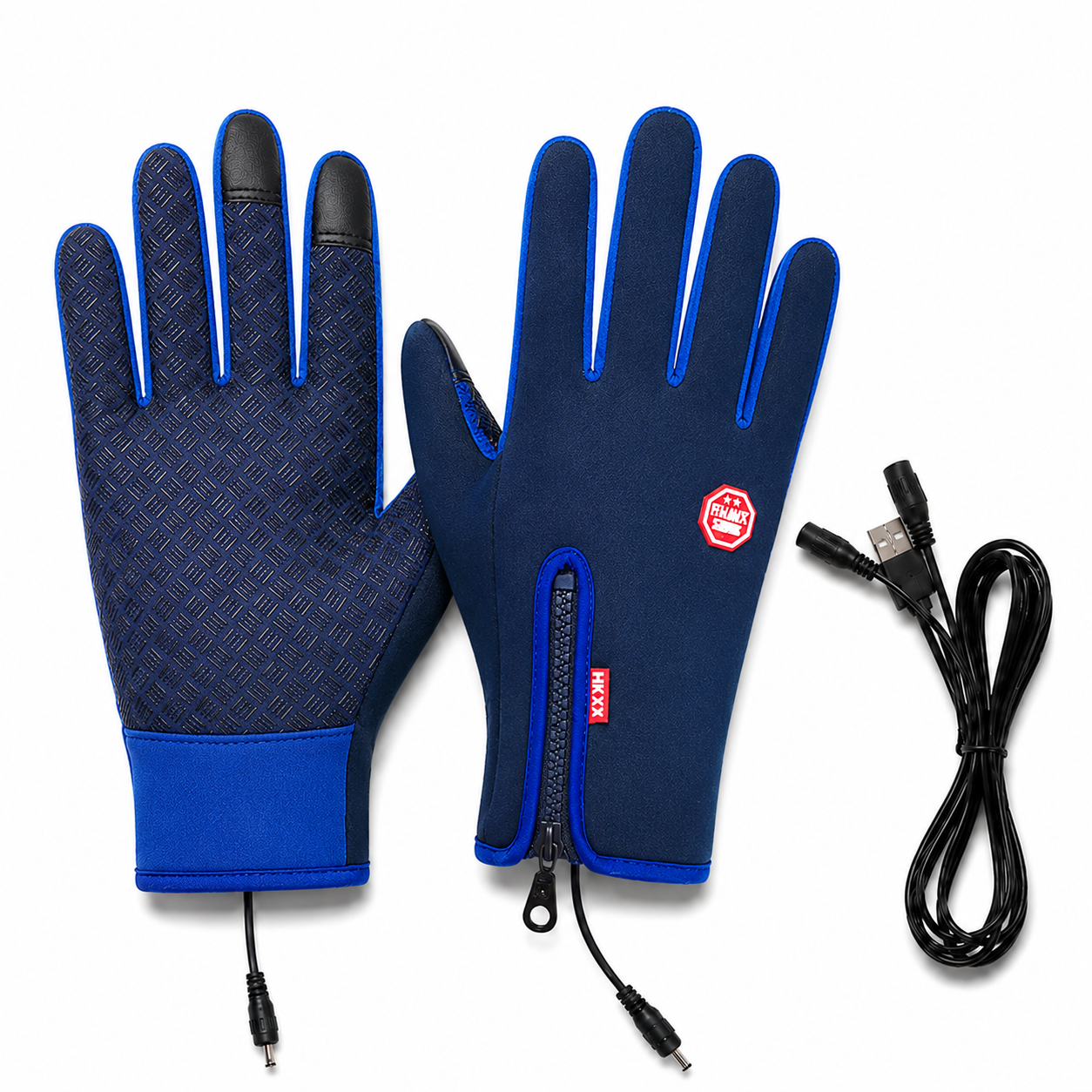 USB Heated Winter Gloves with Touchscreen and Waterproof Design