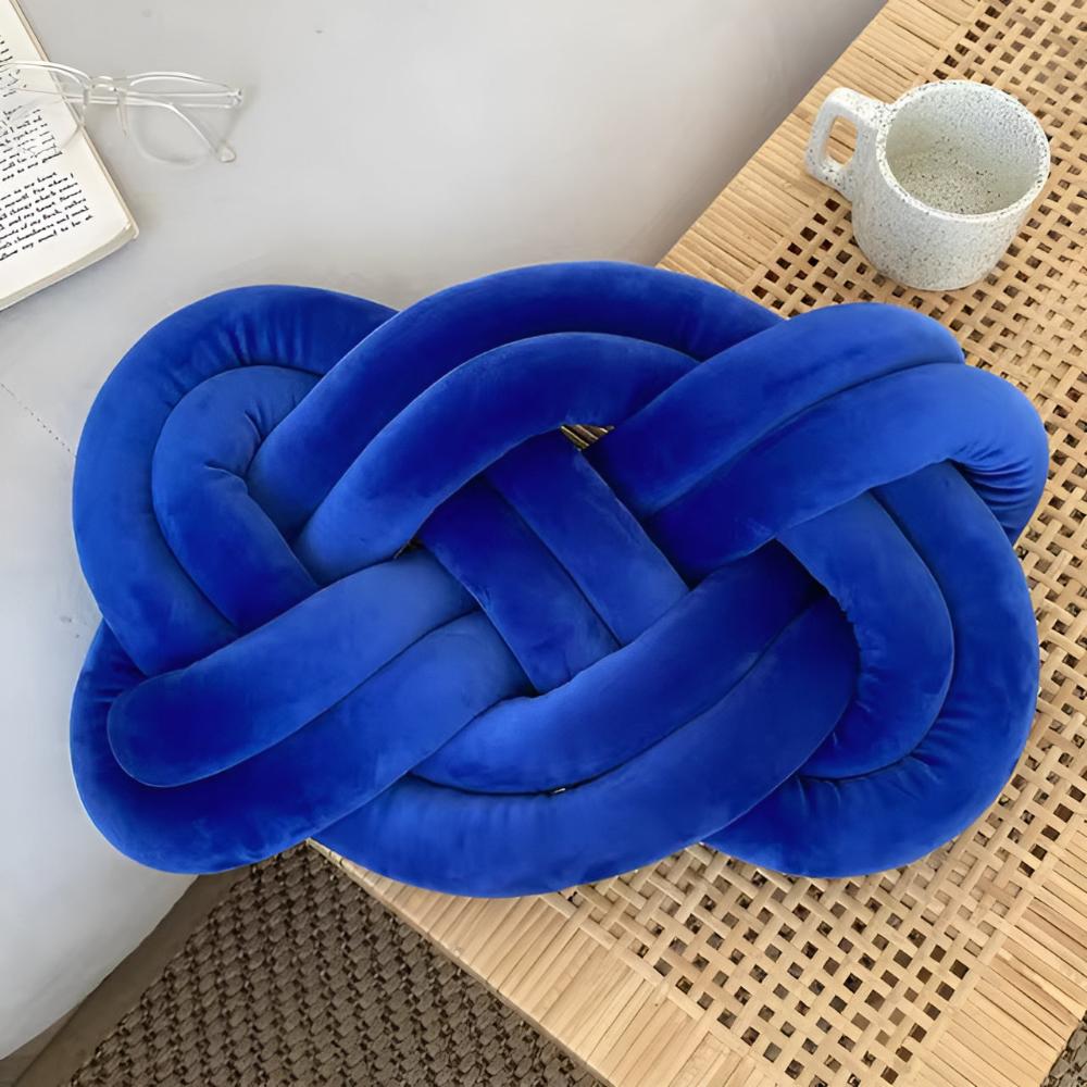 Braided Plush Cotton Cushion 18x14 Inches