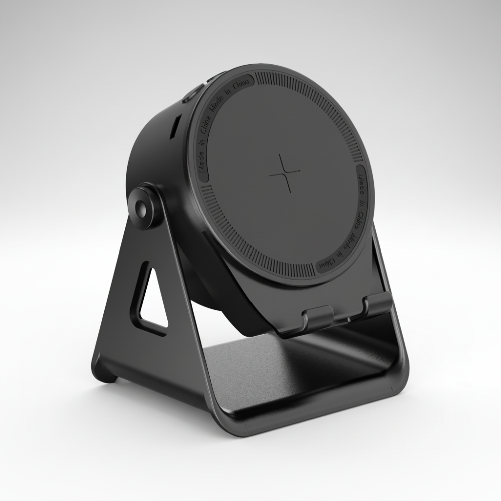 Bluetooth Speaker Phone Stand with Wireless Charging and LED Lights