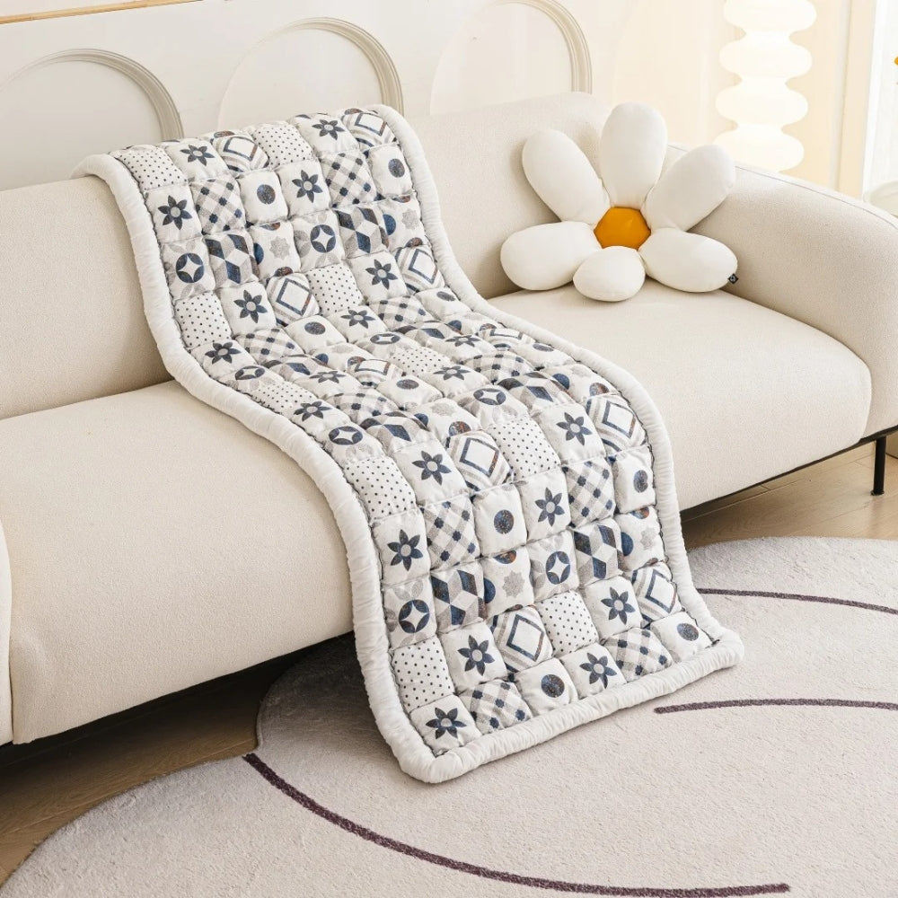 Bohemian Quilted Sofa Cover with Non-Slip Backing