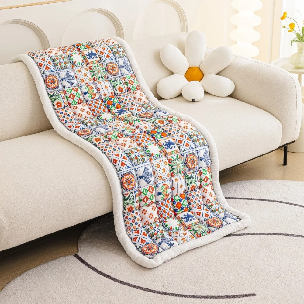 Bohemian Quilted Sofa Cover with Non-Slip Backing