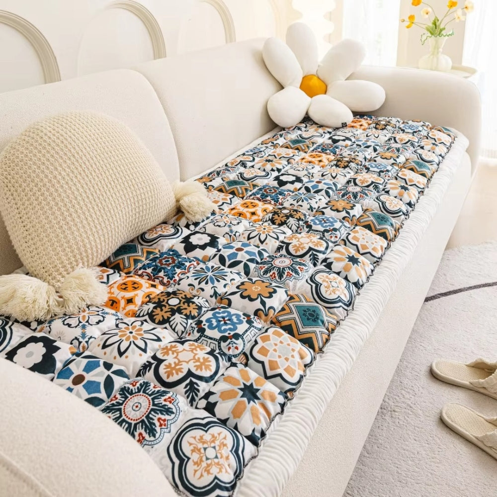 Bohemian Quilted Non-Slip Sofa Cover