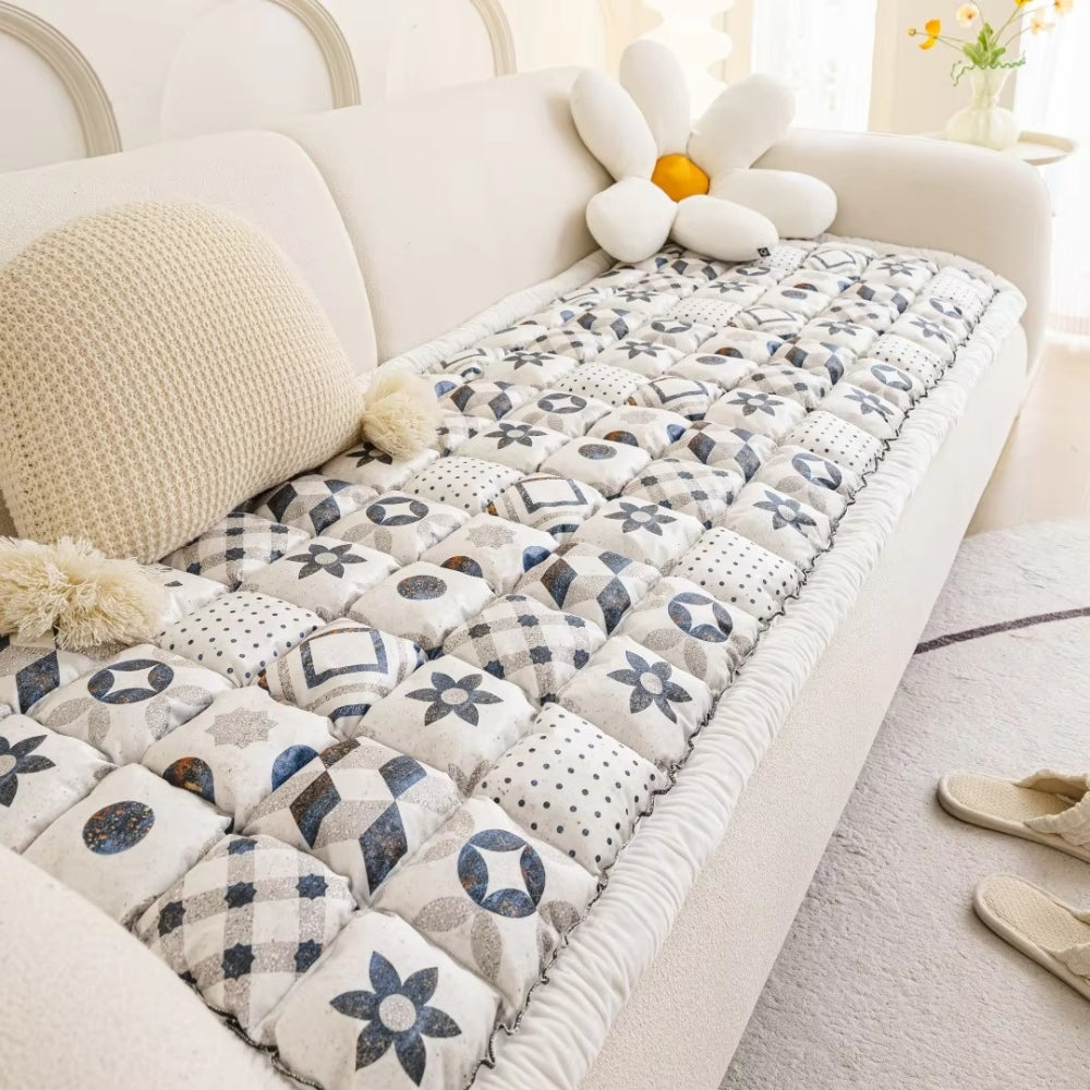 Bohemian Quilted Non-Slip Sofa Cover