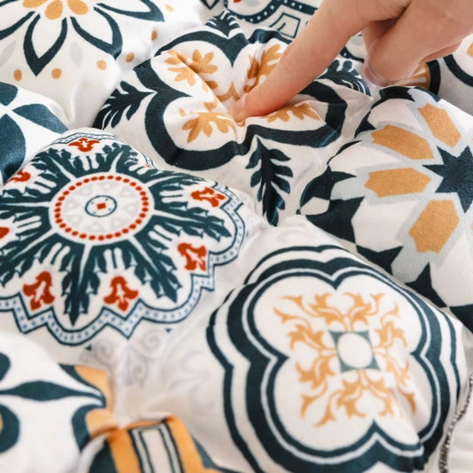 Bohemian Quilted Sofa Cover with Non-Slip Backing