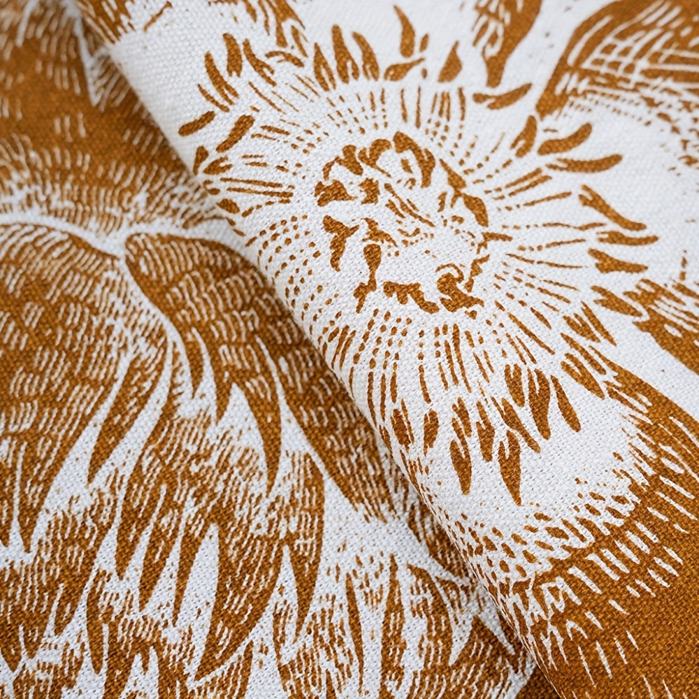 Navy Floral Boho Tablecloth with Tassels