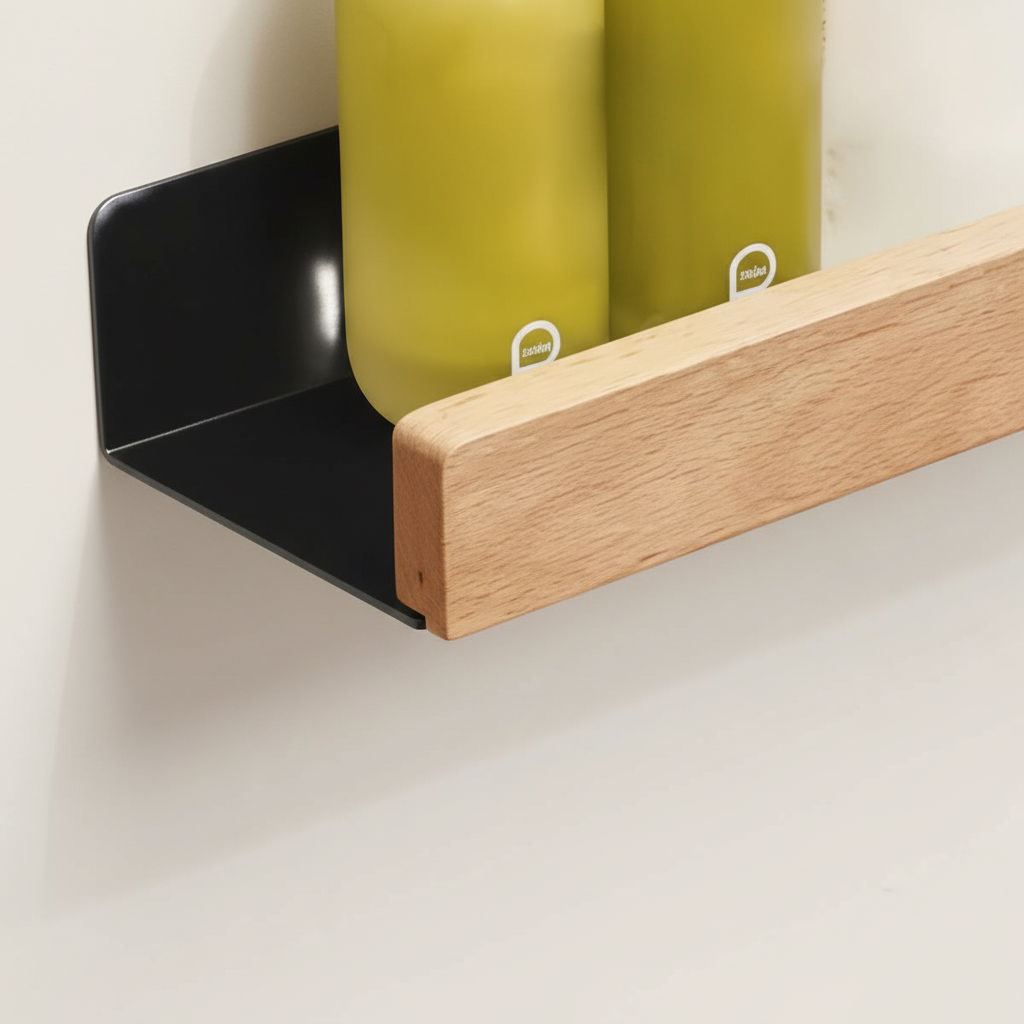 Drill-Free Plastic Shower Shelf for Shampoo and Care Products