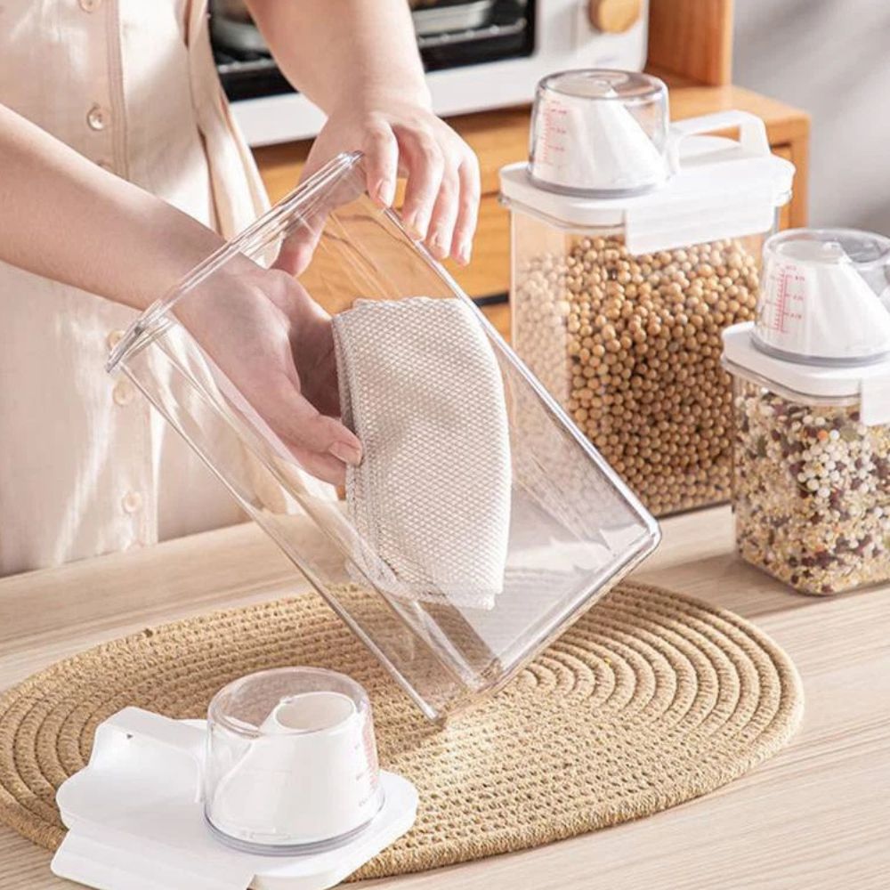 Clear Stackable Cereal and Grain Storage Container