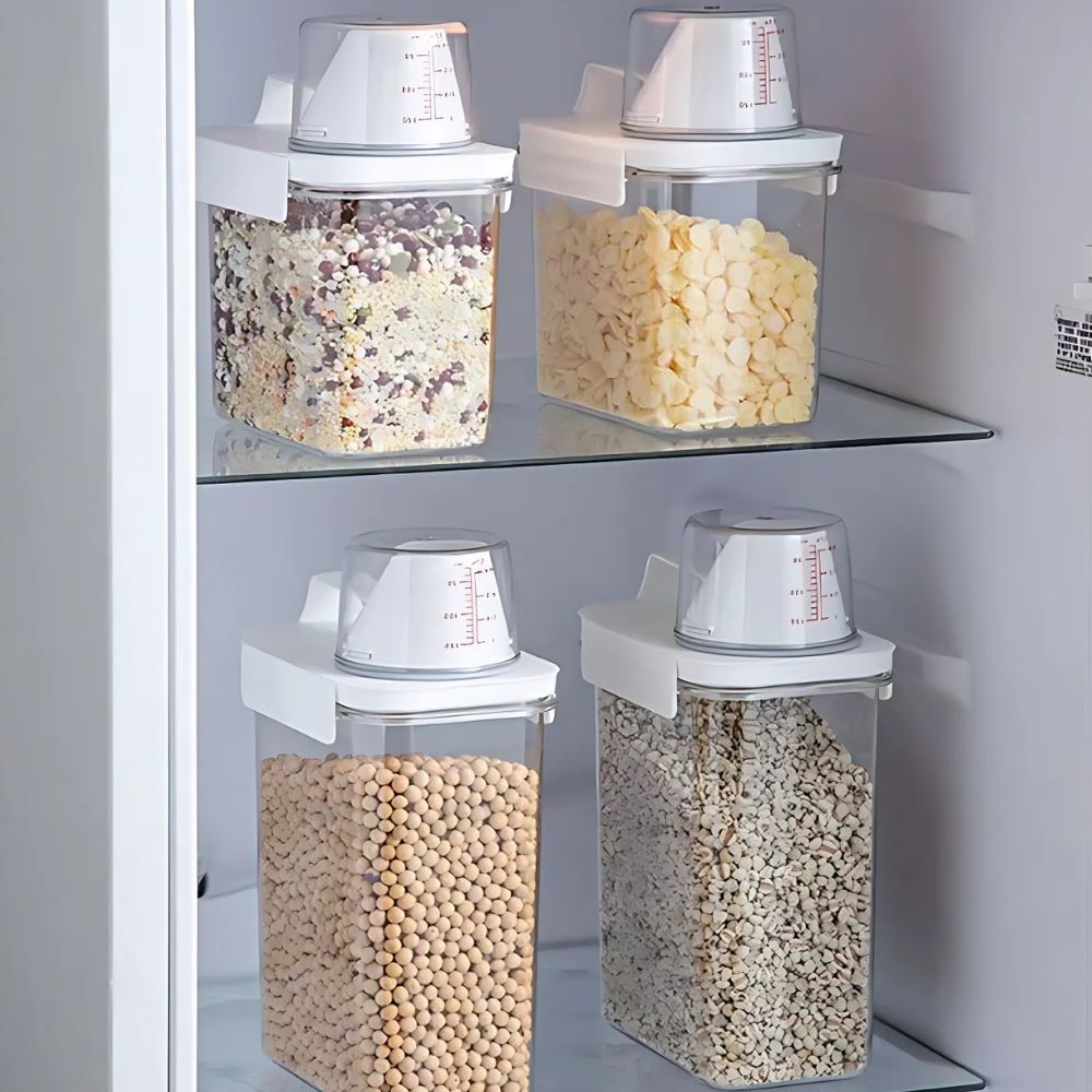 Clear Stackable Cereal and Grain Storage Container