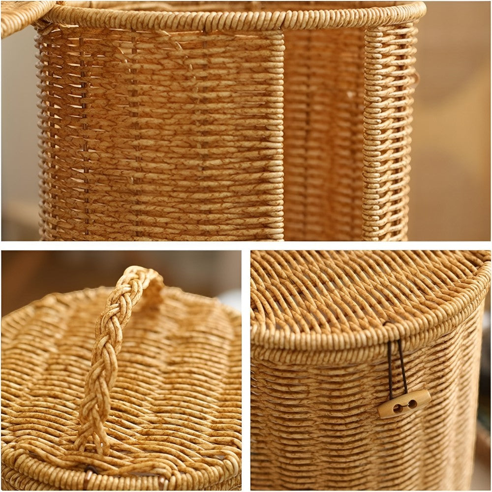 Freestanding Braided Rope Toilet Paper Holder