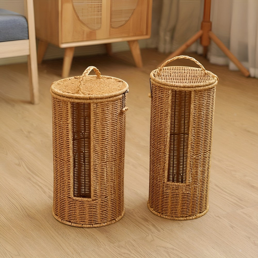 Freestanding Braided Rope Toilet Paper Holder