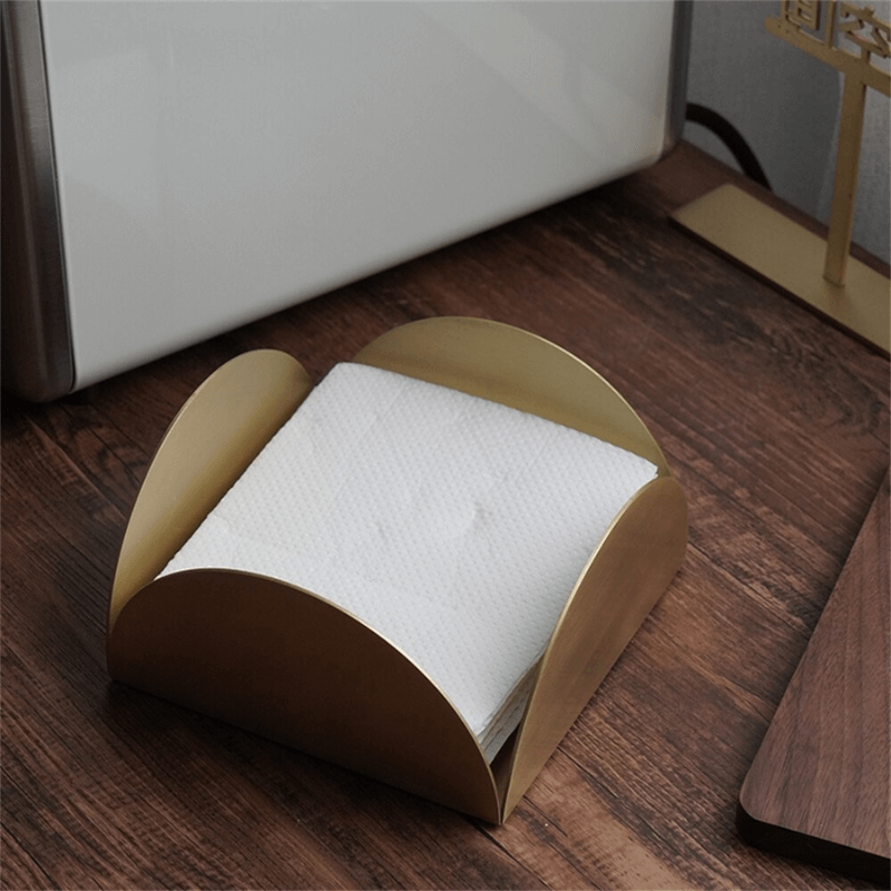 Brass Scandinavian Tissue Holder for Modern Decor