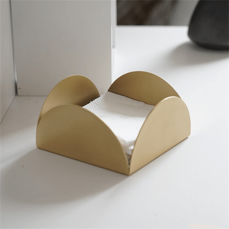 Brass Scandinavian Tissue Holder - Modern Storage Box