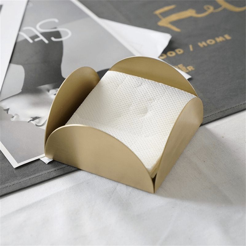 Brass Scandinavian Tissue Holder for Modern Decor