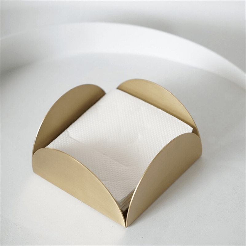 Brass Scandinavian Tissue Holder for Modern Decor
