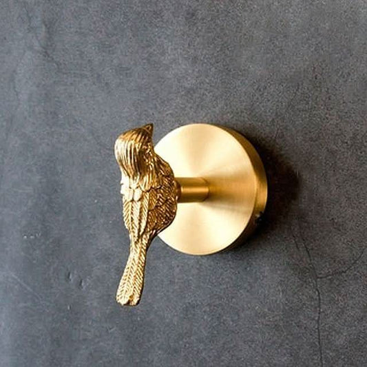 Brass Animal Wall Hook Rack with Gold Finish