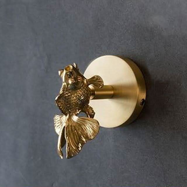 Brass Animal Wall Hook Rack with Gold Finish