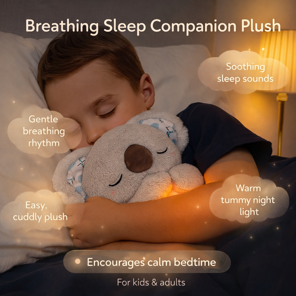 Breathing Sleep Companion Plush with Soothing Sounds and Night Light