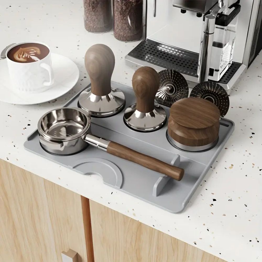 Silicone Espresso Tamper Mat with Tool Organizer