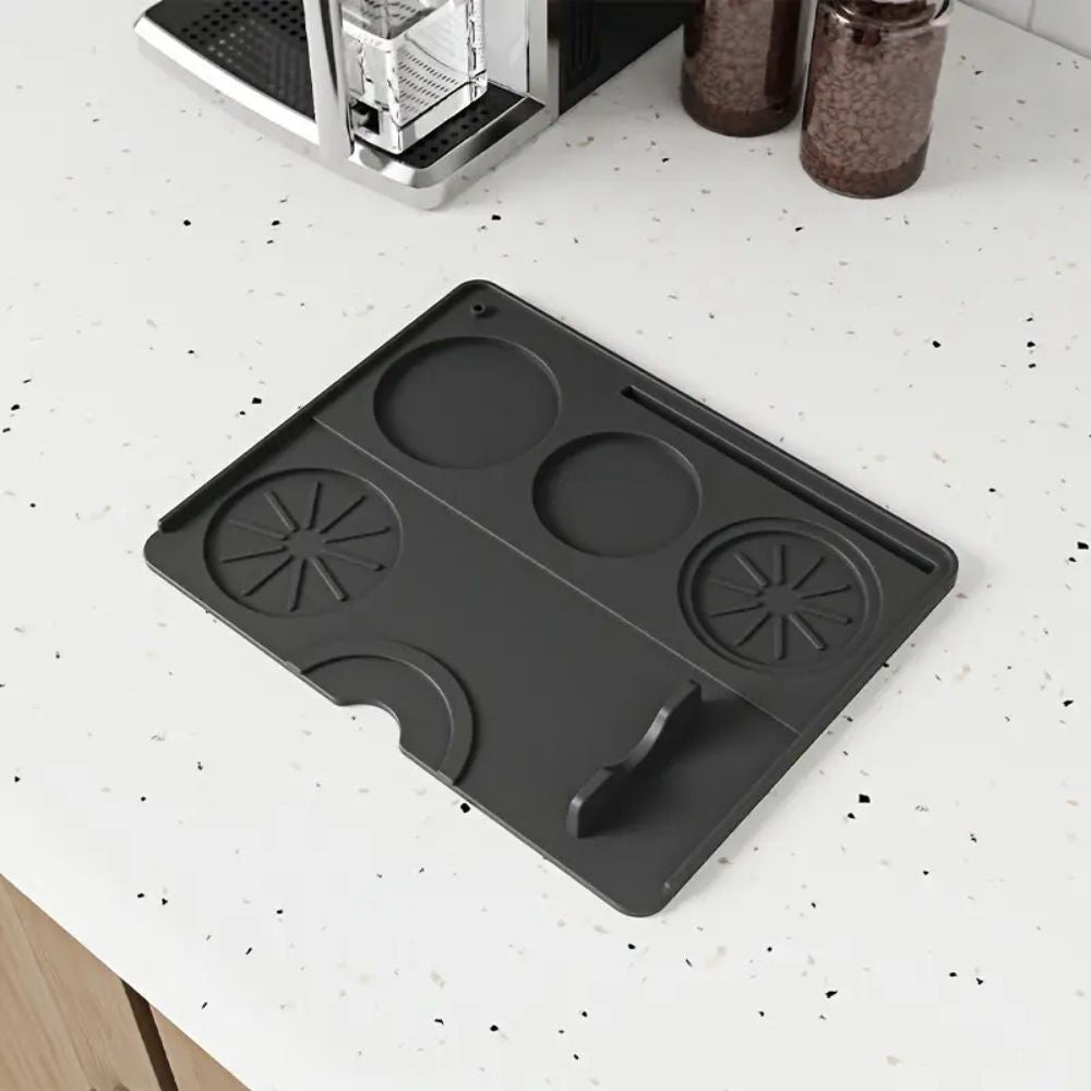 Silicone Espresso Tamper Mat with Tool Organizer