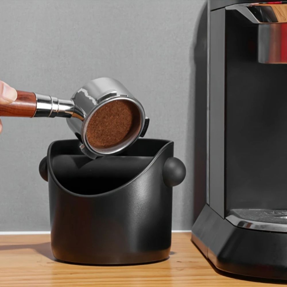 Compact Modern Coffee Knock Box with Non-Slip Base