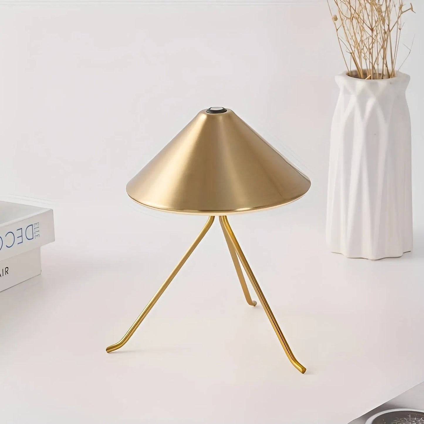 USB Rechargeable LED Table Lamp in Black, Gold, Silver - Modern Chic Design