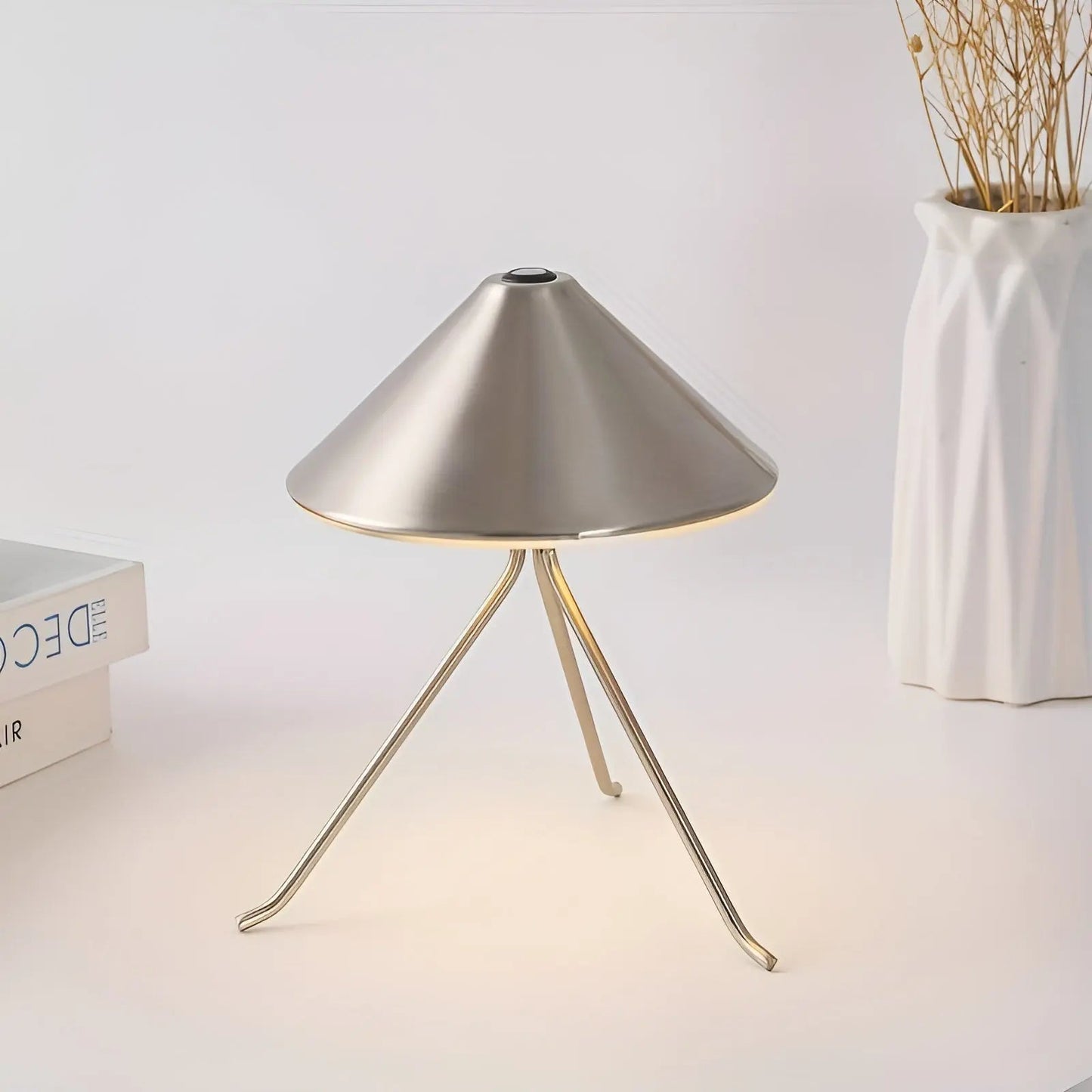 USB Rechargeable LED Table Lamp in Black, Gold, Silver - Modern Chic Design