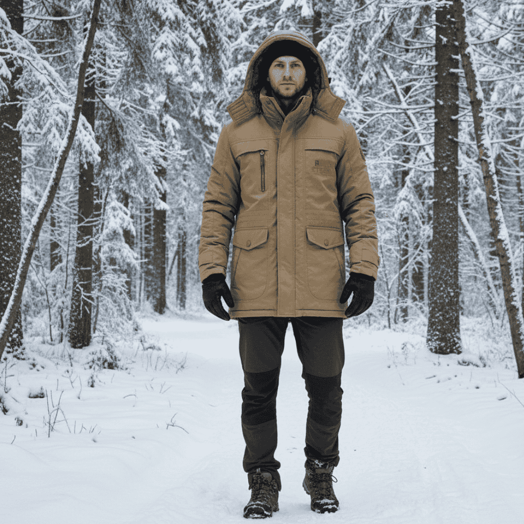 Quilted Fleece-Lined Parka Jacket for Cold Weather