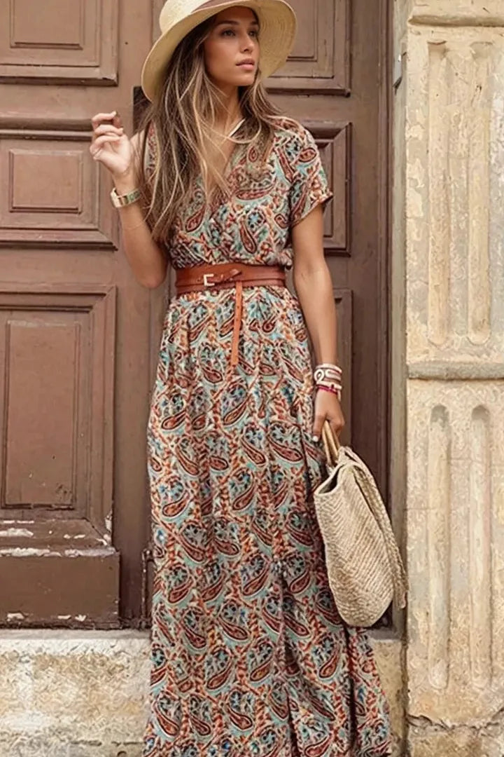 Desiree - Boho Paisley Dress