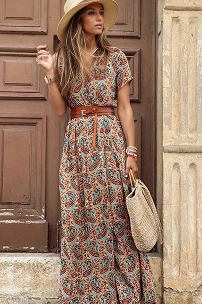 Desiree - Boho Paisley Dress