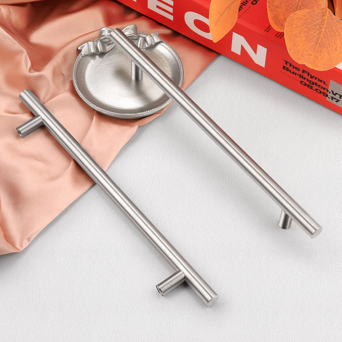 Brushed Nickel Stainless Steel T-Bar Drawer Handles