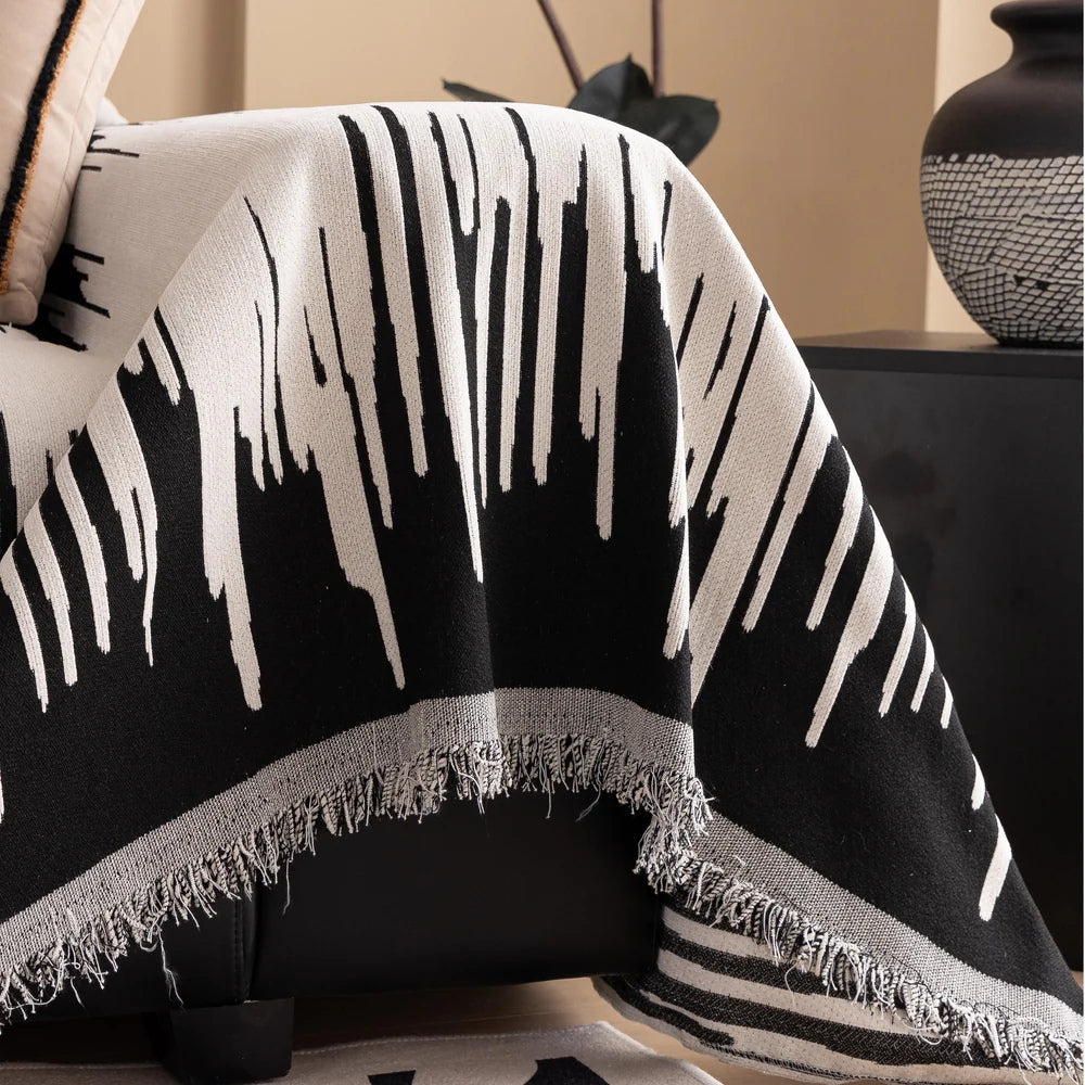 Brushstroke Chenille Sofa Cover - Soft, Machine Washable Protector
