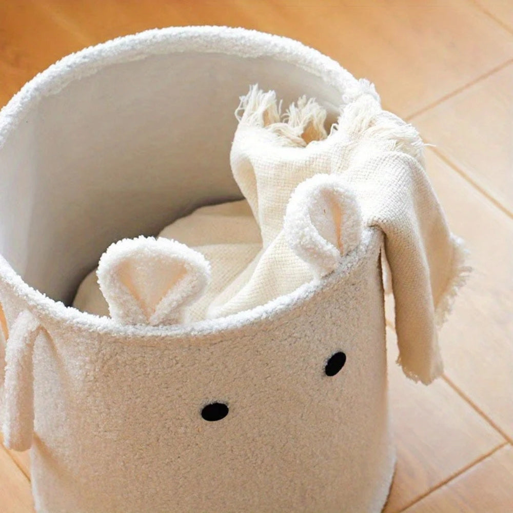 Lamb-Shaped Microfiber Laundry Storage Bin