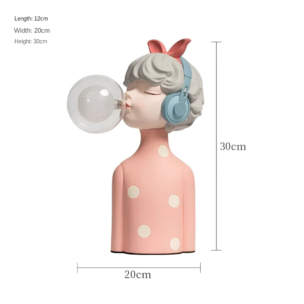 Decorative Girl Table Lamp with Bubble Light